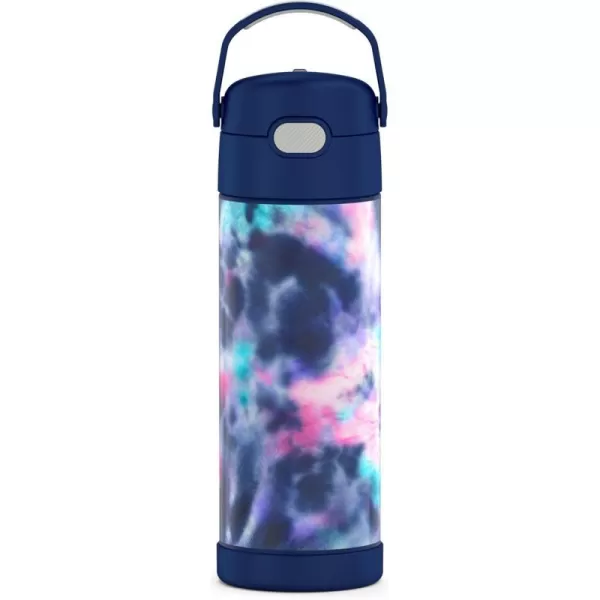 THERMOS FUNTAINER 16 Ounce Stainless Steel Vacuum Insulated Bottle with Wide Spout Lid Looney TunesTie Dye Bottle