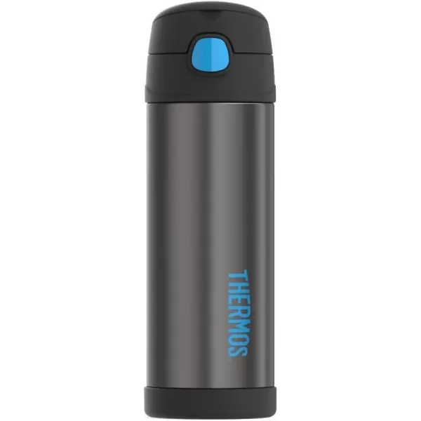 THERMOS FUNTAINER 16 Ounce Stainless Steel Vacuum Insulated Bottle with Wide Spout Lid RosewooodCharcoal