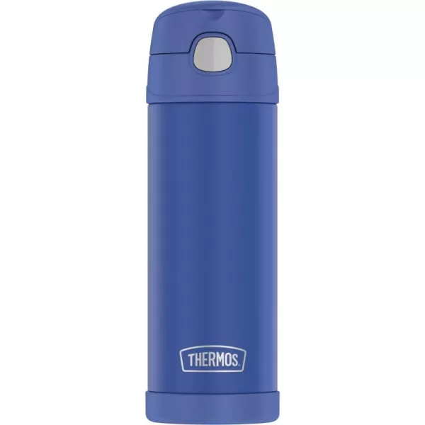 THERMOS FUNTAINER 16 Ounce Stainless Steel Vacuum Insulated Bottle with Wide Spout Lid RosewooodPeriwinkle