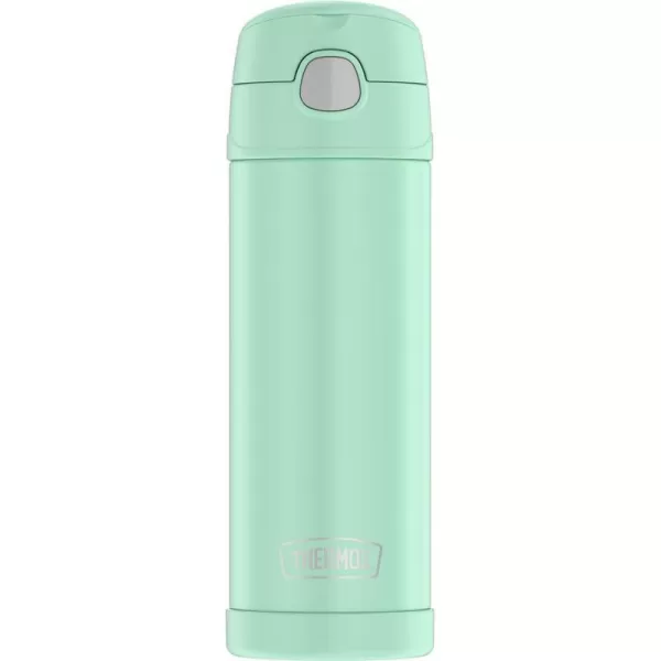 THERMOS FUNTAINER 16 Ounce Stainless Steel Vacuum Insulated Bottle with Wide Spout Lid RosewooodSeafoam