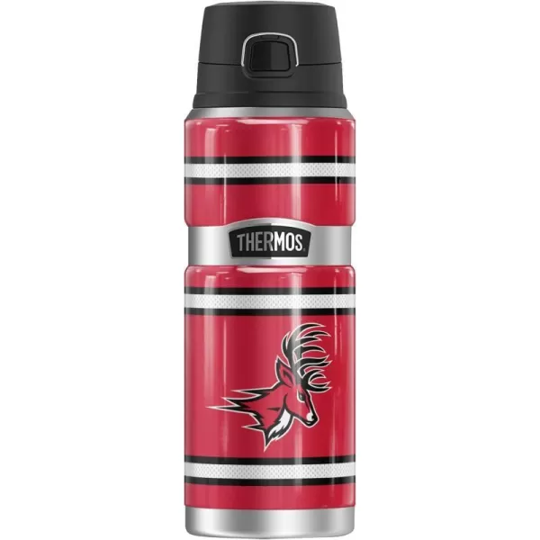 THERMOS Fairfield University OFFICIAL Jersey Stripes STAINLESS KING Stainless Steel Drink Bottle Vacuum insulated amp Double Wall 24ozTHERMOS Fairfield University OFFICIAL Jersey Stripes STAINLESS KING Stainless Steel Drink Bottle Vacuum insulated amp Double Wall 24oz