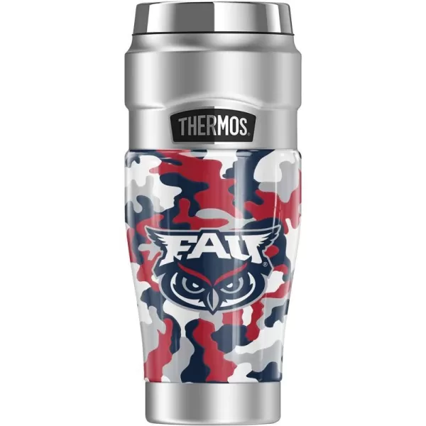 THERMOS Florida Atlantic University OFFICIAL Camo STAINLESS KING Stainless Steel Travel Tumbler Vacuum insulated amp Double Wall 16oz16 oz Tumbler Camo