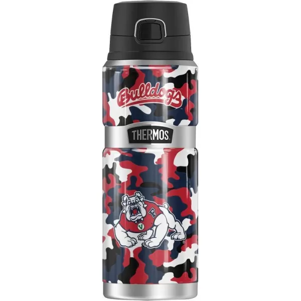 THERMOS Fresno State University OFFICIAL Camo STAINLESS KING Stainless Steel Drink Bottle Vacuum insulated amp Double Wall 24oz24 oz Bottle Camo