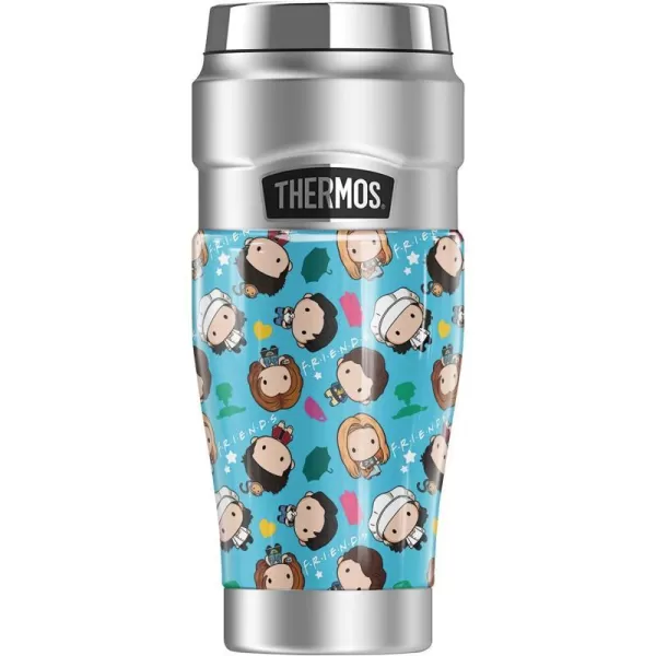 THERMOS Friends Chibi Pattern STAINLESS KING Stainless Steel Travel Tumbler Vacuum insulated amp Double Wall 16oz16 oz Tumbler CHIBI PATTERN