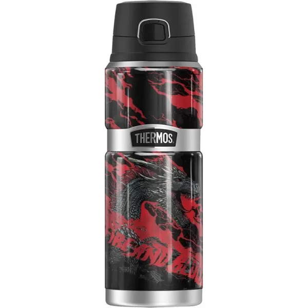 THERMOS Game of Thrones House Targaryen Dragon Fire And Blood GUARDIAN COLLECTION Stainless Steel Travel Tumbler Vacuum insulated amp Double Wall 12 oz24 oz Bottle HOUSE TARGARYEN DRAGON FIRE AND BLOOD