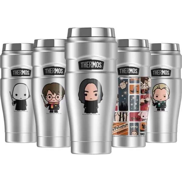 THERMOS Harry Potter Cute Chibi Pattern STAINLESS KING Stainless Steel Travel Tumbler Vacuum insulated amp Double Wall 16oz16 oz Tumbler Snape