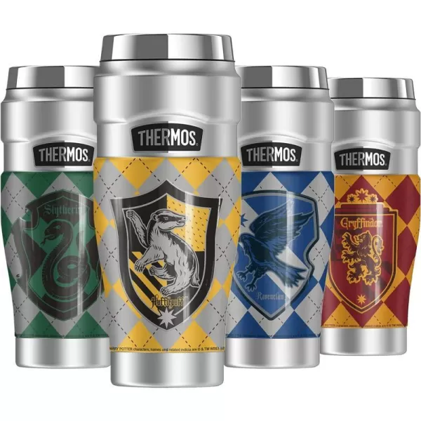 THERMOS Harry Potter Gryffindor Plaid Sigil STAINLESS KING Stainless Steel Travel Tumbler Vacuum insulated amp Double Wall 16oz1 Count Pack of 1 Hufflepuff Plaid