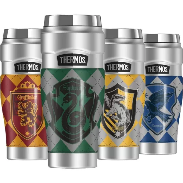 THERMOS Harry Potter Gryffindor Plaid Sigil STAINLESS KING Stainless Steel Travel Tumbler Vacuum insulated amp Double Wall 16oz1 Count Pack of 1 Slytherin Plaid