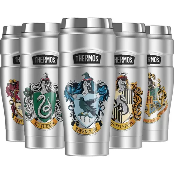 THERMOS Harry Potter Hogwarts School Crest STAINLESS KING Stainless Steel Travel Tumbler Vacuum insulated amp Double Wall 16oz1 Count Pack of 1 Ravenclaw House Crest