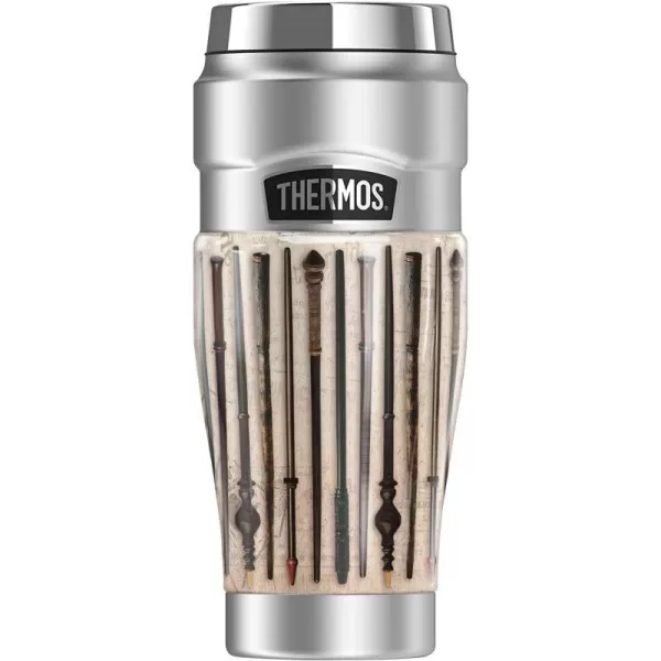 THERMOS Harry Potter Wand Collage STAINLESS KING Stainless Steel Travel Tumbler Vacuum insulated amp Double Wall 16oz16 oz Tumbler WAND COLLAGE