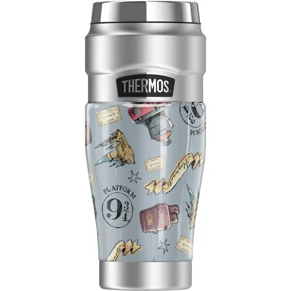 THERMOS Harry Potter Watercolor Hogwarts Express Pattern STAINLESS KING Stainless Steel Travel Tumbler Vacuum insulated amp Double Wall 16oz16 oz Tumbler WATERCOLOR HOGWARTS EXPRESS PATTERN