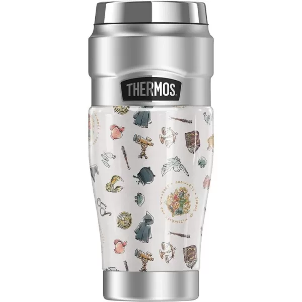 THERMOS Harry Potter Watercolor Hogwarts Express Pattern STAINLESS KING Stainless Steel Travel Tumbler Vacuum insulated amp Double Wall 16oz16 oz Tumbler WATERCOLOR MAGICAL PATTERN