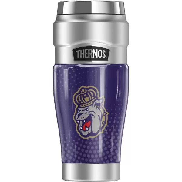 THERMOS JAMES MADISON UNIVERSITY Official Collection STAINLESS KING Stainless Steel Travel Tumbler Vacuum insulated amp Double Wall 16ozRADIAL DOTS