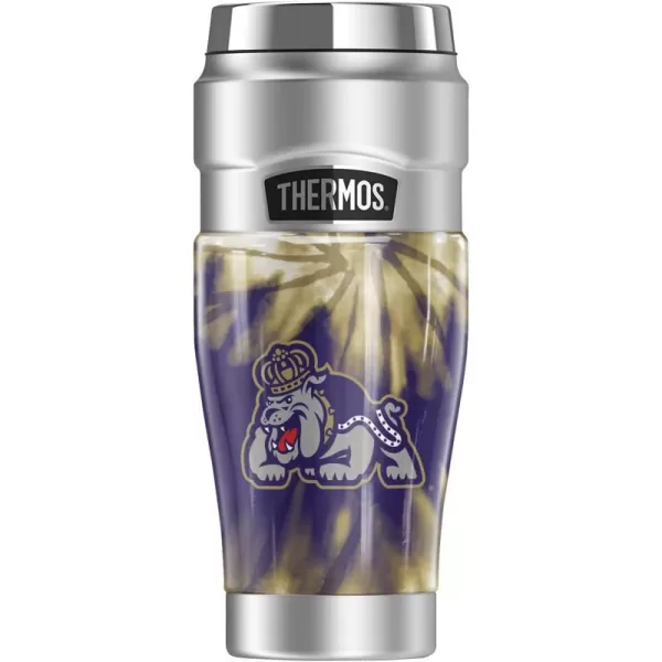 THERMOS JAMES MADISON UNIVERSITY Official Collection STAINLESS KING Stainless Steel Travel Tumbler Vacuum insulated amp Double Wall 16ozTIEDYE