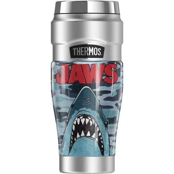 THERMOS Jaws Camo Jaws STAINLESS KING Stainless Steel Travel Tumbler Vacuum insulated amp Double Wall 16ozTHERMOS Jaws Camo Jaws STAINLESS KING Stainless Steel Travel Tumbler Vacuum insulated amp Double Wall 16oz