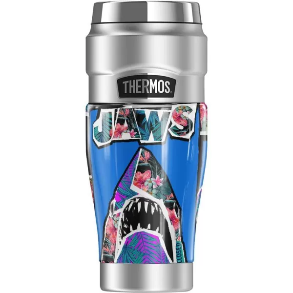 THERMOS Jaws Floral Paper Collage STAINLESS KING Stainless Steel Travel Tumbler Vacuum insulated amp Double Wall 16ozTHERMOS Jaws Floral Paper Collage STAINLESS KING Stainless Steel Travel Tumbler Vacuum insulated amp Double Wall 16oz