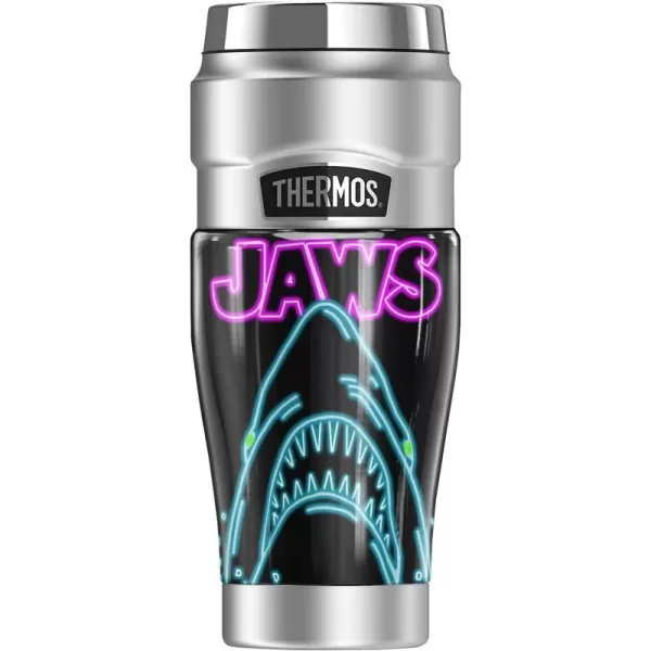 THERMOS Jaws Neon Jaws STAINLESS KING Stainless Steel Travel Tumbler Vacuum insulated amp Double Wall 16ozTHERMOS Jaws Neon Jaws STAINLESS KING Stainless Steel Travel Tumbler Vacuum insulated amp Double Wall 16oz