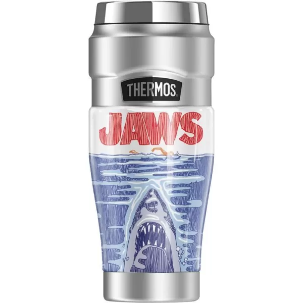 THERMOS Jaws Scribble Jaws STAINLESS KING Stainless Steel Travel Tumbler Vacuum insulated amp Double Wall 16ozTHERMOS Jaws Scribble Jaws STAINLESS KING Stainless Steel Travel Tumbler Vacuum insulated amp Double Wall 16oz