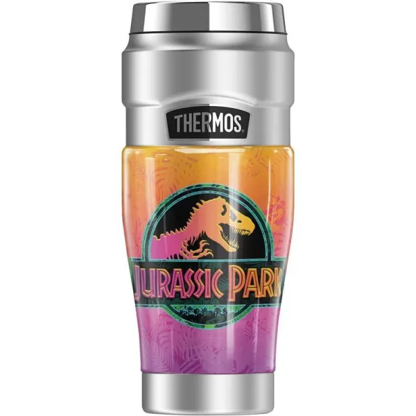 THERMOS Jurassic Park Neon Jungle Logo STAINLESS KING Stainless Steel Travel Tumbler Vacuum insulated amp Double Wall 16ozTHERMOS Jurassic Park Neon Jungle Logo STAINLESS KING Stainless Steel Travel Tumbler Vacuum insulated amp Double Wall 16oz