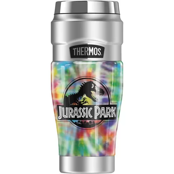 THERMOS Jurassic Park Tie Dye Burst Logo STAINLESS KING Stainless Steel Travel Tumbler Vacuum insulated amp Double Wall 16ozTHERMOS Jurassic Park Tie Dye Burst Logo STAINLESS KING Stainless Steel Travel Tumbler Vacuum insulated amp Double Wall 16oz