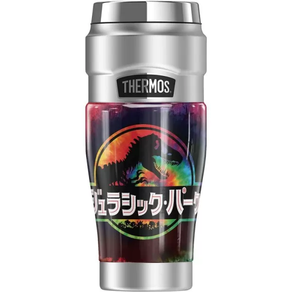 THERMOS Jurassic Park Tie Dye Canvas Logo STAINLESS KING Stainless Steel Travel Tumbler Vacuum insulated amp Double Wall 16ozTHERMOS Jurassic Park Tie Dye Canvas Logo STAINLESS KING Stainless Steel Travel Tumbler Vacuum insulated amp Double Wall 16oz