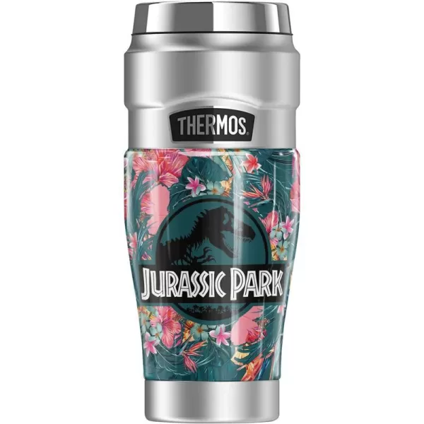 THERMOS Jurassic Park Tropical Floral Logo STAINLESS KING Stainless Steel Travel Tumbler Vacuum insulated amp Double Wall 16ozTHERMOS Jurassic Park Tropical Floral Logo STAINLESS KING Stainless Steel Travel Tumbler Vacuum insulated amp Double Wall 16oz