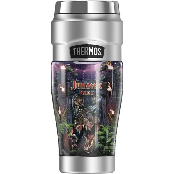 THERMOS Jurassic Park Welcome To Jurassic Park STAINLESS KING Stainless Steel Travel Tumbler Vacuum insulated amp Double Wall 16ozTHERMOS Jurassic Park Welcome To Jurassic Park STAINLESS KING Stainless Steel Travel Tumbler Vacuum insulated amp Double Wall 16oz