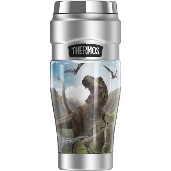 THERMOS Jurassic World Big Dino Group STAINLESS KING Stainless Steel Travel Tumbler Vacuum insulated amp Double Wall 16ozTHERMOS Jurassic World Big Dino Group STAINLESS KING Stainless Steel Travel Tumbler Vacuum insulated amp Double Wall 16oz