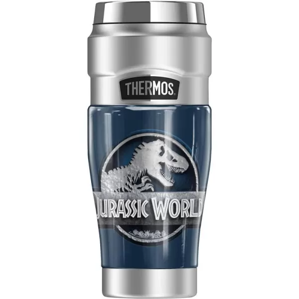 THERMOS Jurassic World Blue Metallic Logo STAINLESS KING Stainless Steel Travel Tumbler Vacuum insulated amp Double Wall 16ozTHERMOS Jurassic World Blue Metallic Logo STAINLESS KING Stainless Steel Travel Tumbler Vacuum insulated amp Double Wall 16oz