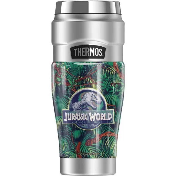 THERMOS Jurassic World Jurassic World Jungle Logo STAINLESS KING Stainless Steel Travel Tumbler Vacuum insulated amp Double Wall 16ozTHERMOS Jurassic World Jurassic World Jungle Logo STAINLESS KING Stainless Steel Travel Tumbler Vacuum insulated amp Double Wall 16oz