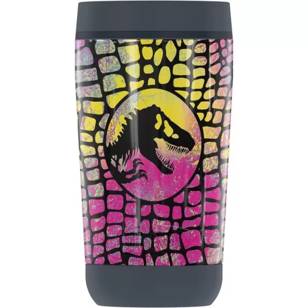 THERMOS Jurassic World Neon Purple Scales GUARDIAN COLLECTION Stainless Steel Travel Tumbler Vacuum insulated amp Double Wall 12 oz12 oz Tumbler NEON CMYK SCALES