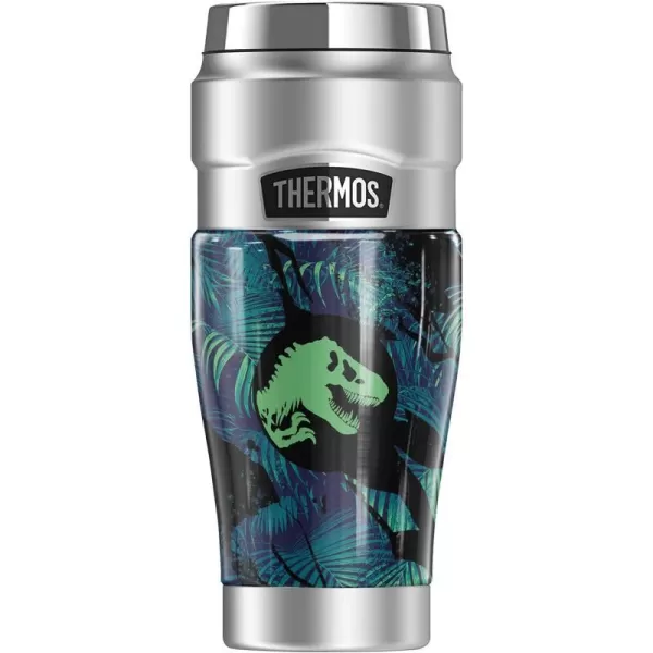 THERMOS Jurassic World Purple Jungle Coin Variation STAINLESS KING Stainless Steel Travel Tumbler Vacuum insulated amp Double Wall 16oz16 oz Tumbler BLUE JUNGLE COIN VARIATION