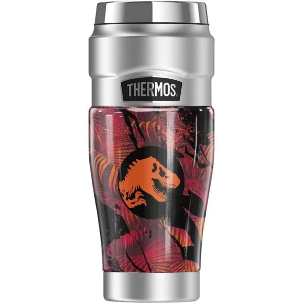 THERMOS Jurassic World Purple Jungle Coin Variation STAINLESS KING Stainless Steel Travel Tumbler Vacuum insulated amp Double Wall 16oz16 oz Tumbler RED JUNGLE COIN VARIATION