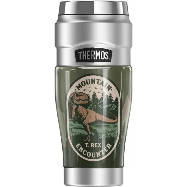 THERMOS Jurassic World Triceratops Observation Committee STAINLESS KING Stainless Steel Travel Tumbler Vacuum insulated amp Double Wall 16oz16 oz Tumbler TREX MOUNTAIN ENCOUNTER