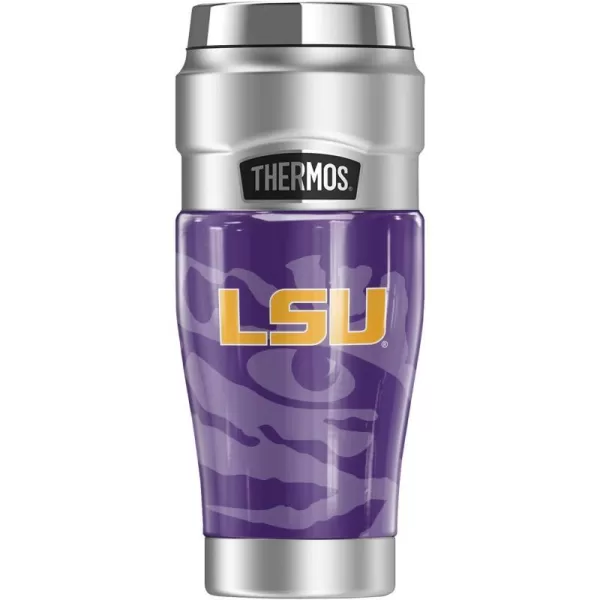 THERMOS LSU Tigers Eye of the Tiger STAINLESS KING Stainless Steel Travel Tumbler Vacuum insulated amp Double Wall 16ozTHERMOS LSU Tigers Eye of the Tiger STAINLESS KING Stainless Steel Travel Tumbler Vacuum insulated amp Double Wall 16oz