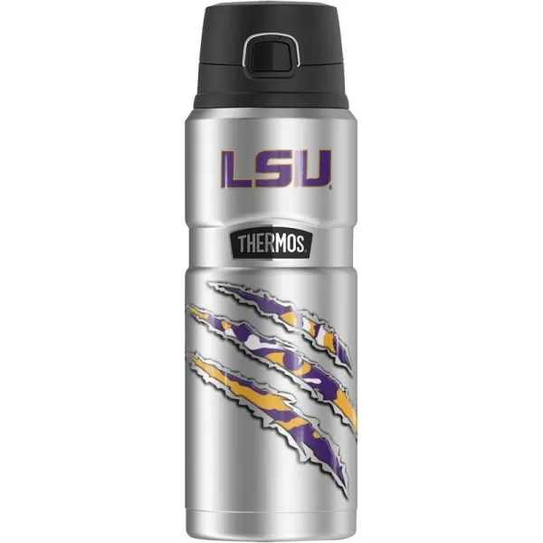 THERMOS LSU Tigers Tiger Scratches STAINLESS KING Stainless Steel Drink Bottle Vacuum insulated amp Double Wall 24ozTHERMOS LSU Tigers Tiger Scratches STAINLESS KING Stainless Steel Drink Bottle Vacuum insulated amp Double Wall 24oz