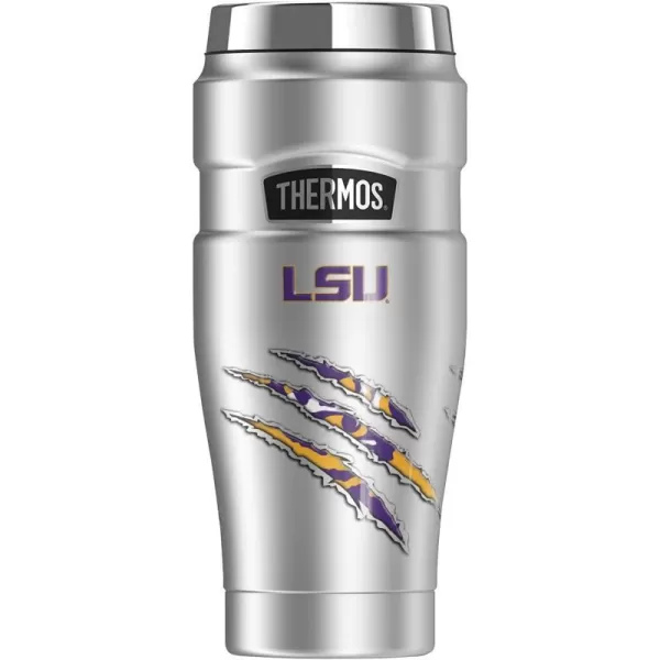 THERMOS LSU Tigers Tiger Scratches STAINLESS KING Stainless Steel Travel Tumbler Vacuum insulated amp Double Wall 16ozTHERMOS LSU Tigers Tiger Scratches STAINLESS KING Stainless Steel Travel Tumbler Vacuum insulated amp Double Wall 16oz