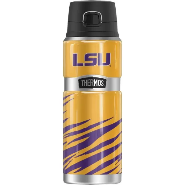 THERMOS LSU Tigers Tiger Stripes STAINLESS KING Stainless Steel Drink Bottle Vacuum insulated amp Double Wall 24ozTHERMOS LSU Tigers Tiger Stripes STAINLESS KING Stainless Steel Drink Bottle Vacuum insulated amp Double Wall 24oz