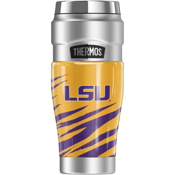 THERMOS LSU Tigers Tiger Stripes STAINLESS KING Stainless Steel Travel Tumbler Vacuum insulated amp Double Wall 16ozTHERMOS LSU Tigers Tiger Stripes STAINLESS KING Stainless Steel Travel Tumbler Vacuum insulated amp Double Wall 16oz