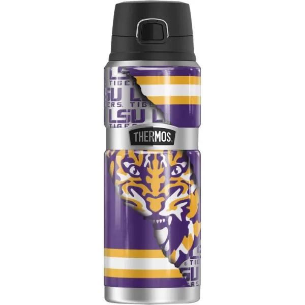 THERMOS LSU Tigers Torn Tiger STAINLESS KING Stainless Steel Drink Bottle Vacuum insulated amp Double Wall 24ozTHERMOS LSU Tigers Torn Tiger STAINLESS KING Stainless Steel Drink Bottle Vacuum insulated amp Double Wall 24oz