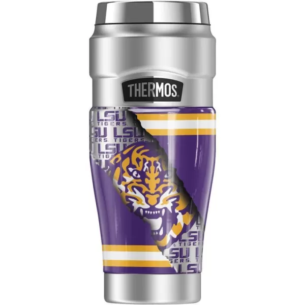 THERMOS LSU Tigers Torn Tiger STAINLESS KING Stainless Steel Travel Tumbler Vacuum insulated amp Double Wall 16ozTHERMOS LSU Tigers Torn Tiger STAINLESS KING Stainless Steel Travel Tumbler Vacuum insulated amp Double Wall 16oz