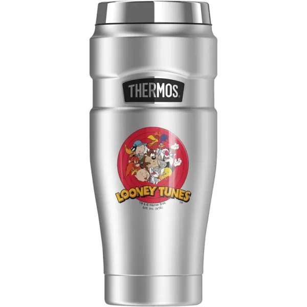 THERMOS Looney Tunes Logo Collection STAINLESS KING Stainless Steel Travel Tumbler Vacuum insulated amp Double Wall 16oz  Character LogoCharacter Logo