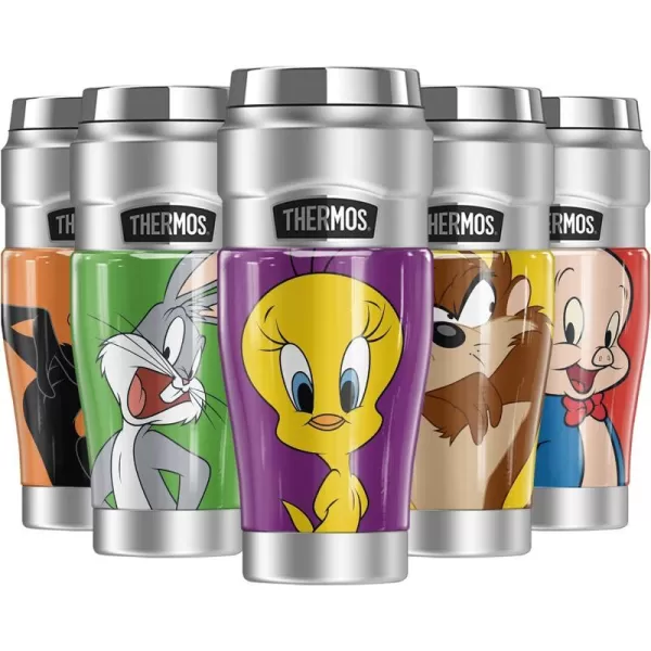 THERMOS Looney Tunes Lola Bunny STAINLESS KING Stainless Steel Travel Tumbler Vacuum insulated amp Double Wall 16oz1 Count Pack of 1 Tweety Bird