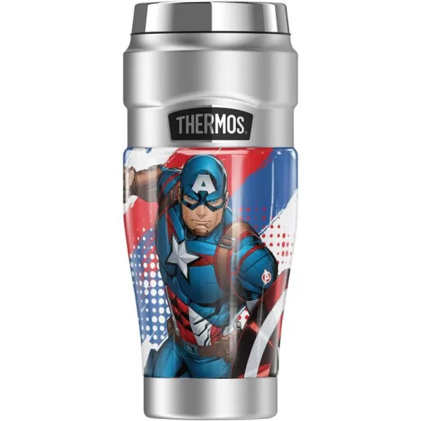 THERMOS MARVEL  Hulk Incredible STAINLESS KING Stainless Steel Travel Tumbler Vacuum insulated amp Double Wall 16oz1 Count Pack of 1 THE FIRST AVENGER