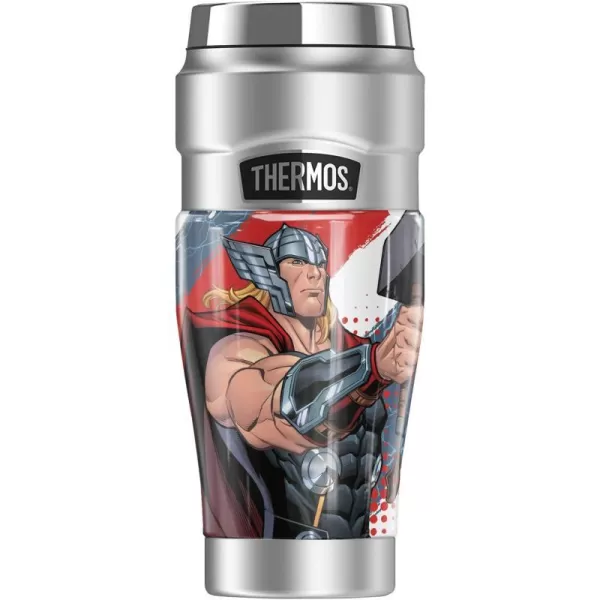 THERMOS MARVEL  Hulk Incredible STAINLESS KING Stainless Steel Travel Tumbler Vacuum insulated amp Double Wall 16oz1 Count Pack of 1 Thor