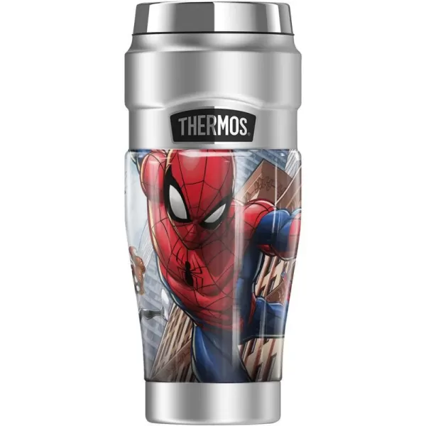 THERMOS MARVEL  SpiderMan Spider Team STAINLESS KING Stainless Steel Travel Tumbler Vacuum insulated amp Double Wall 16ozTHERMOS MARVEL  SpiderMan Spider Team STAINLESS KING Stainless Steel Travel Tumbler Vacuum insulated amp Double Wall 16oz