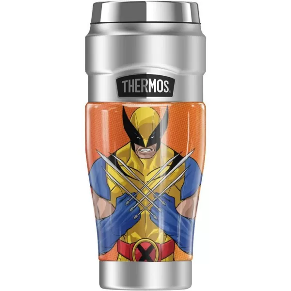 THERMOS MARVEL  XMen Wolverine STAINLESS KING Stainless Steel Travel Tumbler Vacuum insulated amp Double Wall 16oz16 oz Tumbler Wolverine