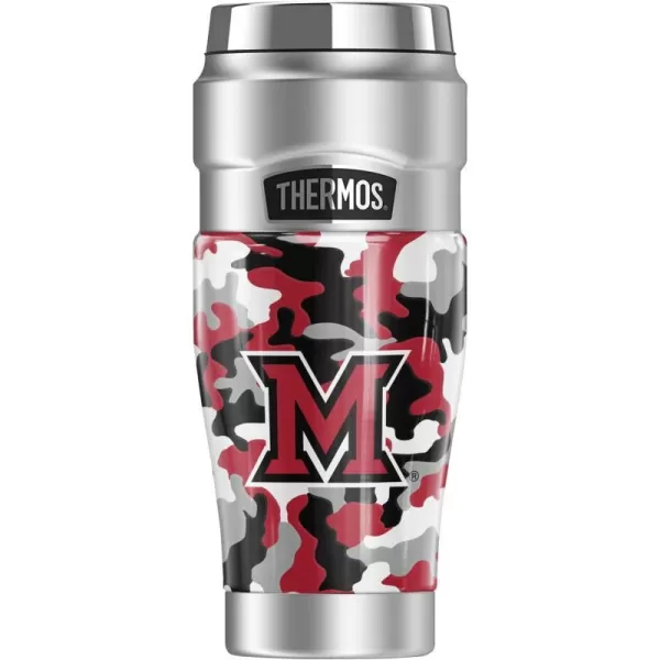 THERMOS MIAMI UNIVERSITY OH Official Collection STAINLESS KING Stainless Steel Travel Tumbler Vacuum insulated amp Double Wall 16ozCamo