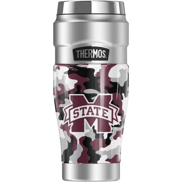 THERMOS MISSISSIPPI STATE UNIVERSITY Official Collection STAINLESS KING Stainless Steel Travel Tumbler Vacuum insulated amp Double Wall 16ozCamo