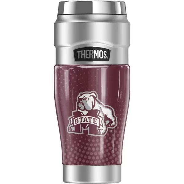 THERMOS MISSISSIPPI STATE UNIVERSITY Official Collection STAINLESS KING Stainless Steel Travel Tumbler Vacuum insulated amp Double Wall 16ozRADIAL DOTS